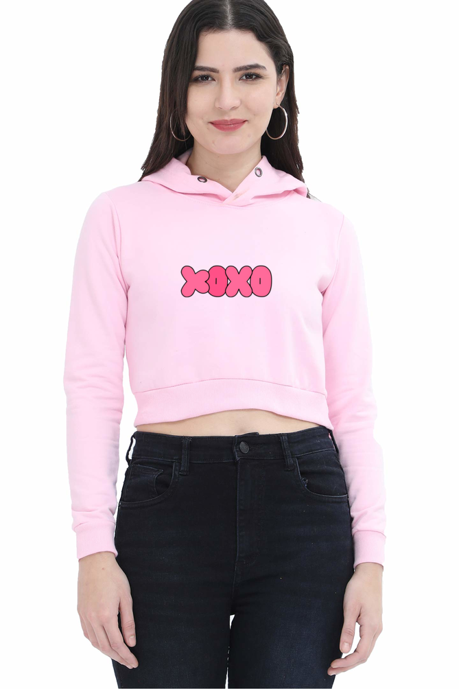 XOXO Women's Crop Hoodie