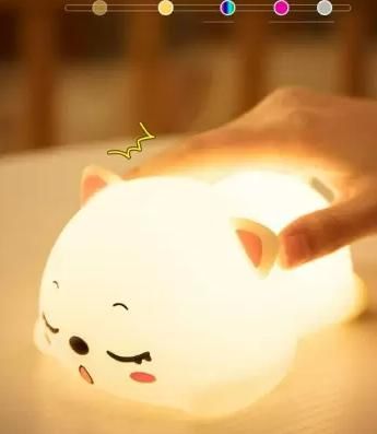 Silicon Snoring Cat Night Lamp