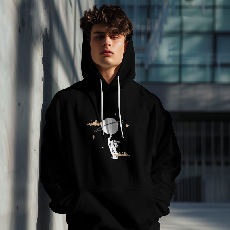 Men's Oversized Printed Hoodie - Relaxed Fit, Premium Comfort