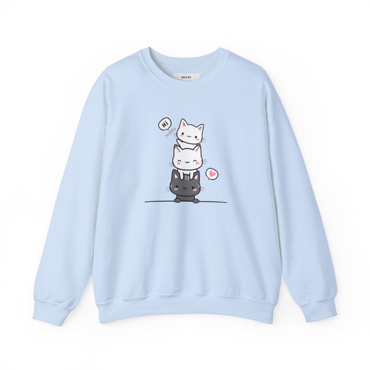 Stacked Cuteness: Adorable Cat Trio Sweatshirt