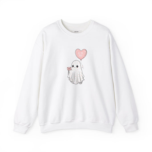 Be My Boo: Cute Ghost Valentine's Sweatshirt